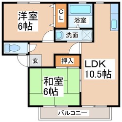 サンガーデン田中A棟の物件間取画像